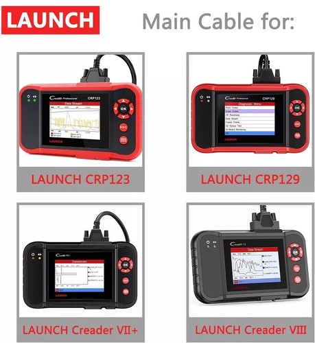 OBD2 OBDII Cable for Launch CRP 123 X Pro Creader VII+ & CRP 129 VIII Scan Tool - Picture 17 of 17