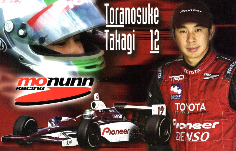 2004 Toranosuke Takagi #12 Indy 500 Photo Card -  Mo Nunn Racing
