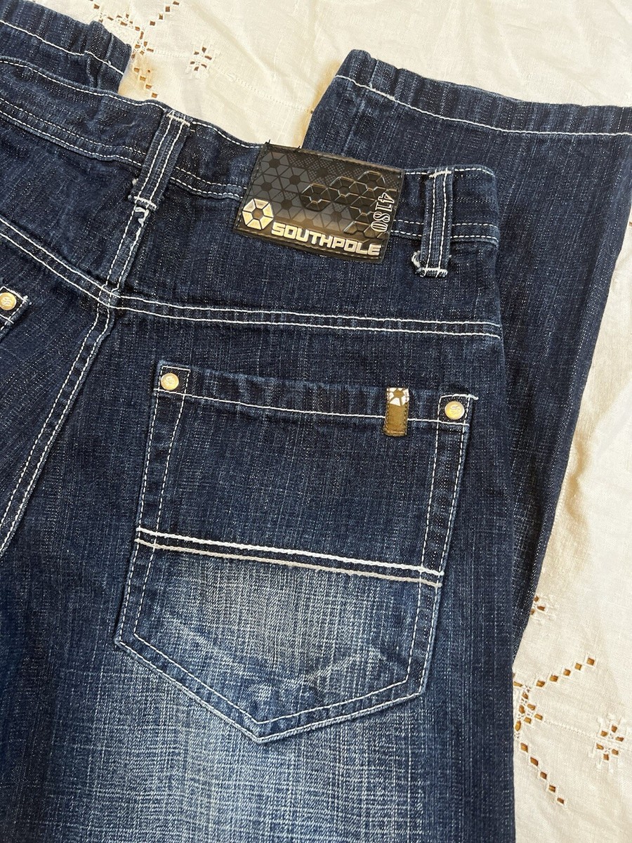 Southpole Jeans Mens 30 (30x30)Blue Washed Yellow Tag