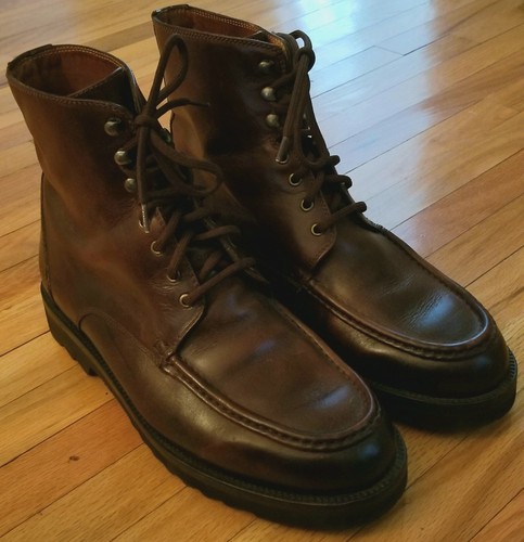 COLE HAAN Leather Moc Toe Boots Moccasin Alden Edmonds Grant Stone Indy US 10