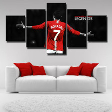 Manchester United Cristiano Ronaldo Red Legend CR7 5 Piece Panel Canvas Wall Art