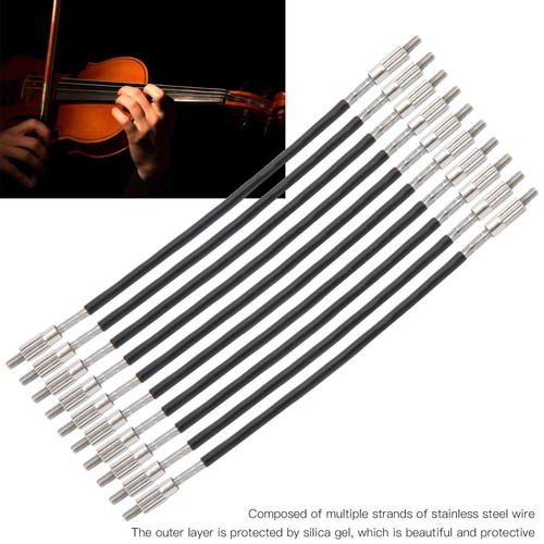 10Pcs Violin Tail Rope Violin Tailgut 4/43/4 Steel Wire Tailpiece Gut