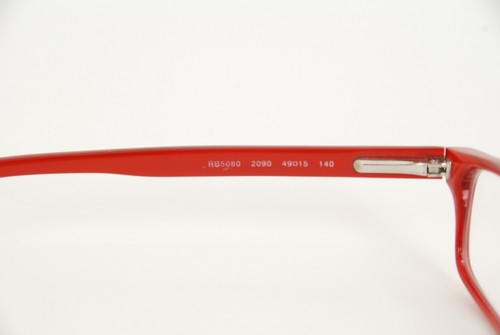 Rare Authentic Ray Ban RB 5080 2090 49mm Red Black Striped Frames Glasses - Picture 3 of 6