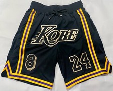 KOBE BRYANT Los Angeles Lakers Black logo shorts all sizes USA
