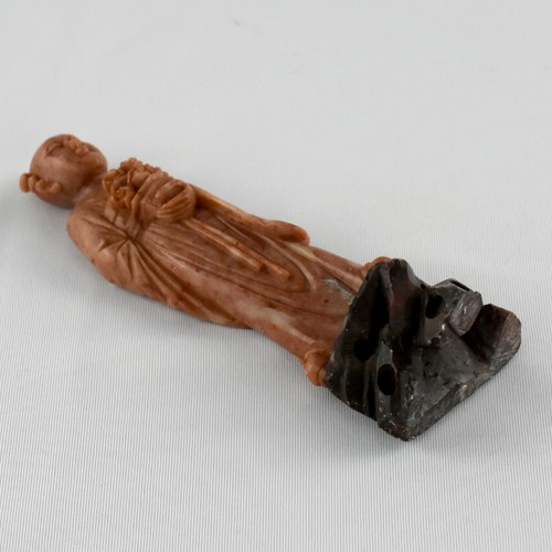Figure of a Chinese soapstone Immortal Lan Caihe, circa 1900, Handcarved - Picture 9 of 9
