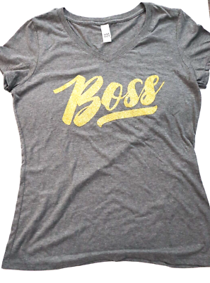 Women's Boss-themed Printed Short-Sleeve T-shirts, Lot of Two