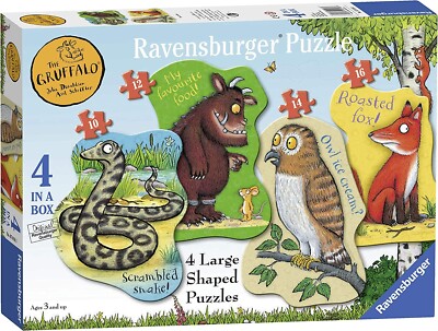 The Gruffalo Set of 4 Large Shaped Jigsaw Puzzles 
