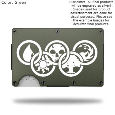 Custom "MTG MANA SYMBOLS" Laser Engraved Wallet - Slim Metal Wallet | eBay
