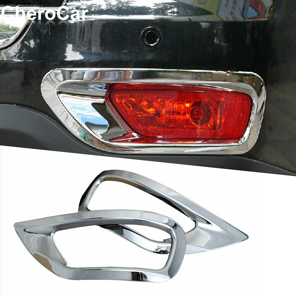 Chrome Rear Fog Light Lamp Cover Trim For 2011+ Jeep Grand Cherokee Accessories