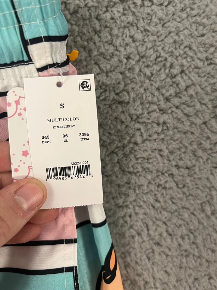 Bañador pequeño Bioworld Kirby Board Shorts para hombre azul rosa blanco Foto 3 de 4