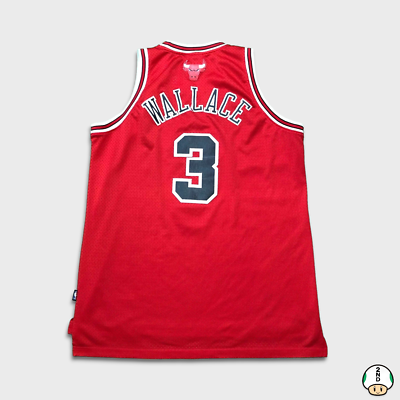 Vintage Adidas Ben Wallace Chicago Bulls Jersey Mens XL Red