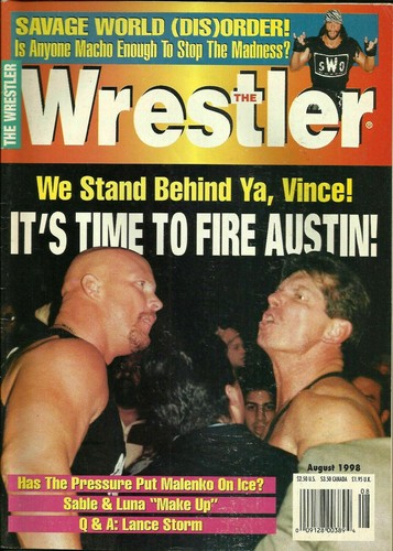 The Wrestler August 1998 Magazin Stone Cold Steve Austin Vince McMahon