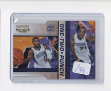 TYREKE EVANS 10-11 CONTENDERS PATCHES ONE-TWO PUNCH INSERT-GOLD PARALLEL- #/99