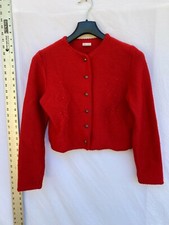 Vintage KOBLEDER STRICKMODE Red Knit Sweater sz 8 Made in Austria  BxJ