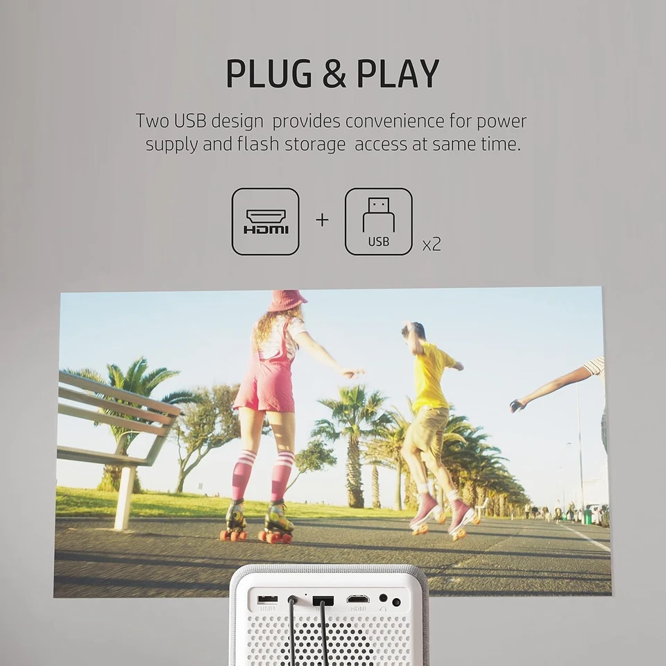 HP CC200 Citizen Cinema 1920x1080 Short-Throw Full HD 1080p LCD Projector - Image 2 of 4