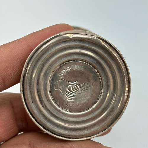 Vintage Duchin Sterlingsilber gewichtetes Glas ausgekleidet Salz oder Pfefferstreuer Küche 4" - Bild 4 von 6