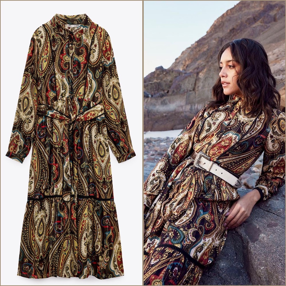ヌキテパ Poplin Paisley Embroidery Dress Poplin Paisley Embroidery Sleeveless Dress | Pasand by ne