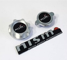 SILVER ENGINE OIL CAP & RADIATOR CAP FOR FITS NISM-O 240SX 300ZX 350Z 370Z JDM 9