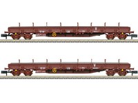Minitrix 18290 - GüTerwagen Set Flachwagen Bauzug Sncf Ep.Vi 2-Teilig - Spur N