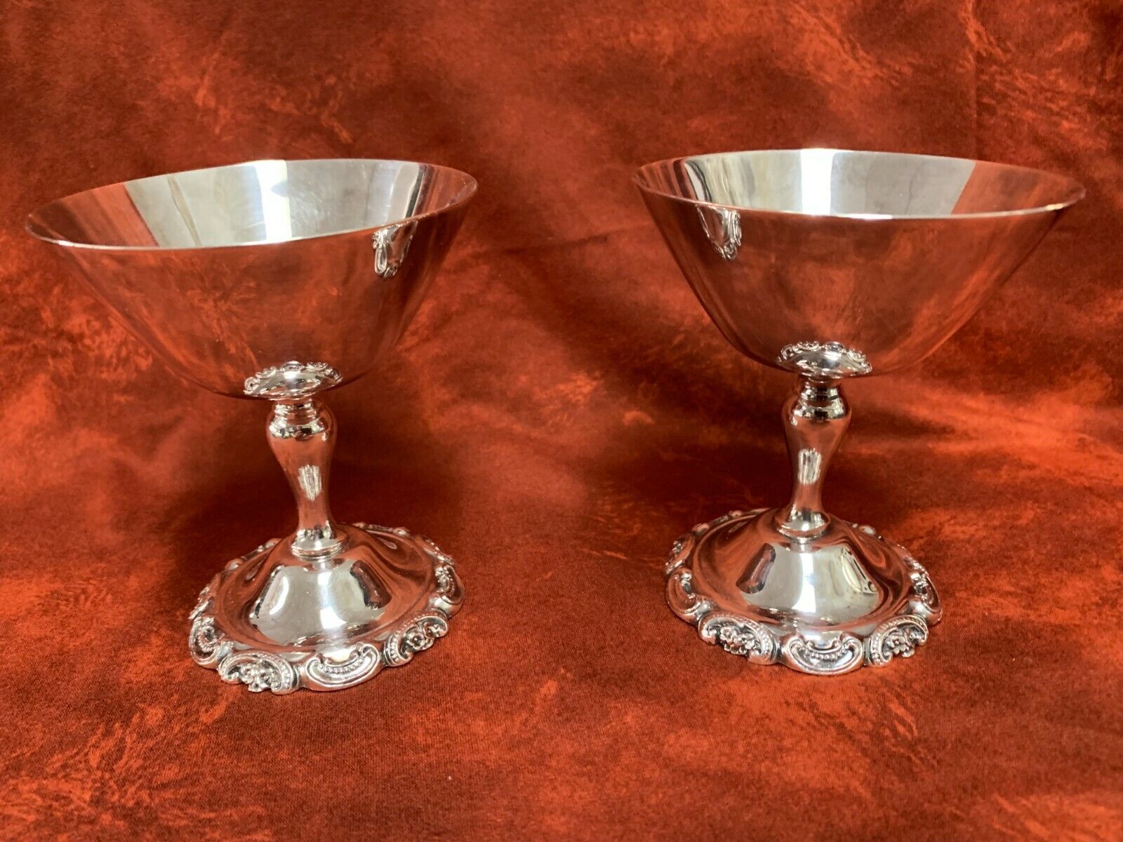 Gorgeous Wallace Baroque Silverplated Sherbet-Champagne 4