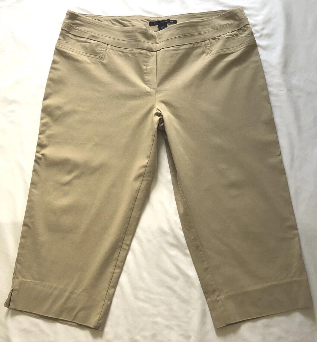 Zac & Rachel Tan Pull On Capri Pants Size 20W