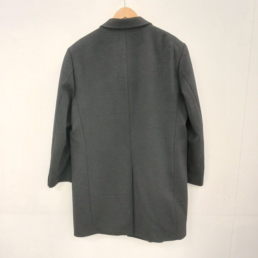 Greenwoods Coat Size 44R Black Wool Blend Overcoat New image 2