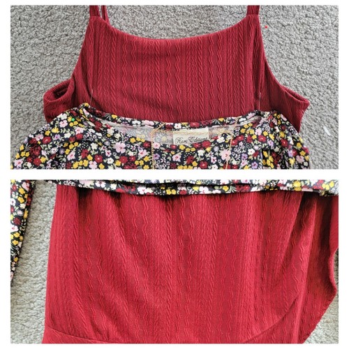 Rare Editions Knit Jumper, Long Sleeve Tee & Necklace Set Girls 14/16 Burgundy - Picture 3 of 24
