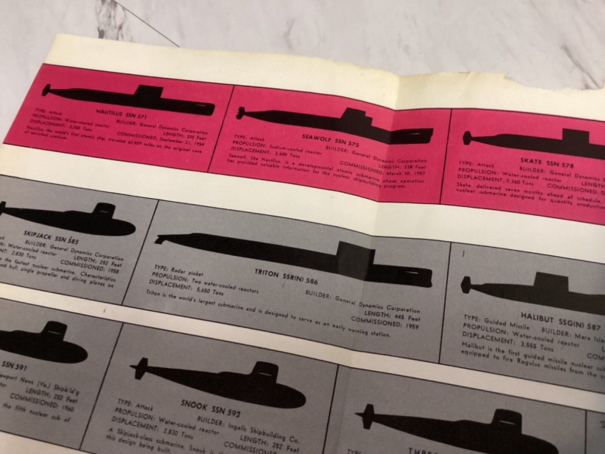 US NAVY Atomic SUBMARINE GENERAL DYNAMICS Lineup-EB | eBay