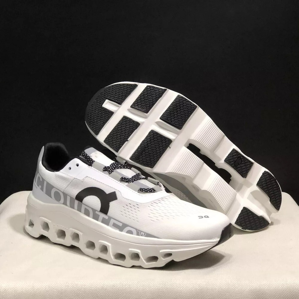 New On Running CloudMonster Monster Shock Absorbing Men's Shoes Silver White