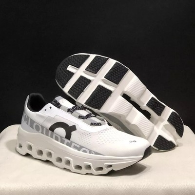 New On Running CloudMonster Monster Shock Absorbing Men's Shoes Silver White