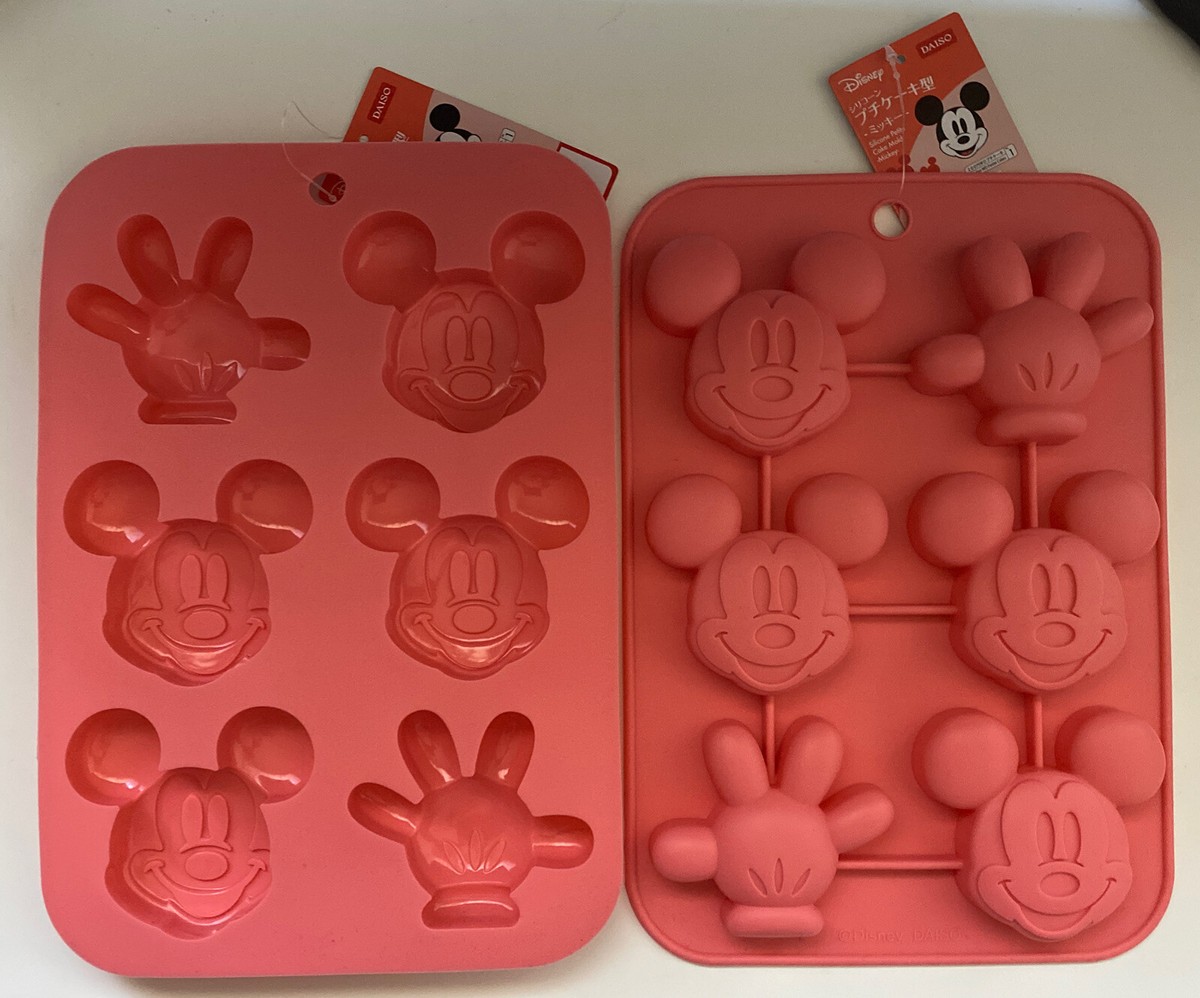 NWT Set Of Disney Daiso Silicone Cake Candy Mold Mickey Mouse