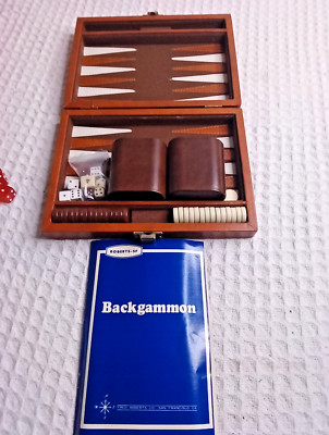 Vintage Fred Roberts SF Magnetic Backgammon Set COMPLETE Travel Case 