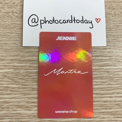 BLACKPINK JENNIE MANTRA POB PRE-ORDER OFFICIAL PHOTOCARD BLACKPINK JENNIE MANTRA POB PRE-ORDER OFFICIAL PHOTOCARD