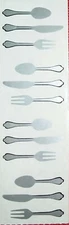 Mrs Grossman Stickers SILVERWARE 1997 Dinner Prom Homecoming Wedding date night