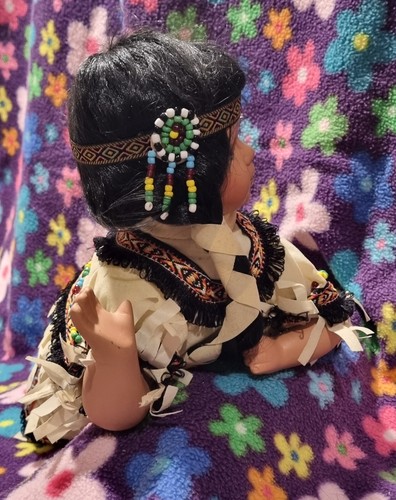 Homeart porcelain doll. Native American toddler. - Picture 8 of 13