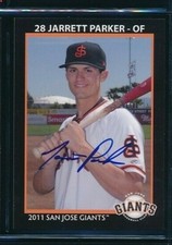 2011 Grandstand #18 Jarrett Parker San Jose Giants Signed Autograph (OO18) SWSW