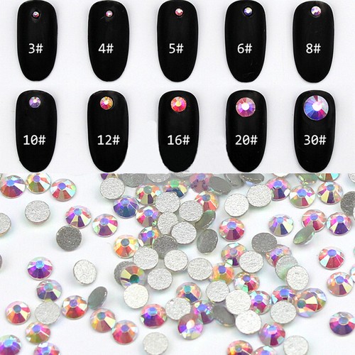 288 720 1440p Capri Blue Non Hotfix FlatBack Rhinestones Nail Art Crystal Stones - Picture 7 of 7