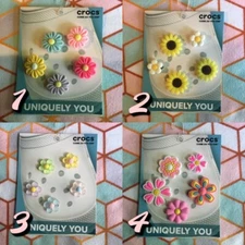Crocs Handmade jibbitz 5pc flower shoe charms translucent daisy colorful set 20