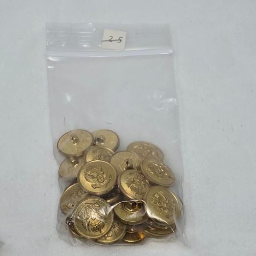 VINTAGE STANLEY BLACKER REPLACEMENT GOLD BUTTONS LOT 50 (14mm) +25 (20mm) - Picture 4 of 6