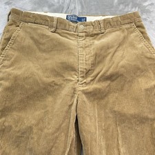 Polo Ralph Lauren Pants Mens 34x30 Corduroy cord chunky y2k Wide Wale cuffed