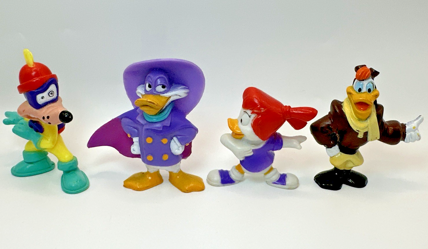 1992 Kellogg's Darkwing Duck PVC Figure Set of 4 Disney Vintage Promo Toys