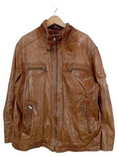 Engbers Herren Lederjacke Gr. 38 Braun Casual Echtleder