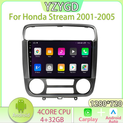 For Honda Stream 2001-2005 Car Multimedia Carplay Stereo GPS Radio Video Screen
