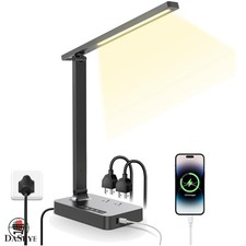 Customizable LED Desk Lamp with USB-C Charging Flexible Design for All Spaces