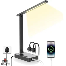 Customizable LED Desk Lamp with USB-C Charging & Flexible Design for All Spaces