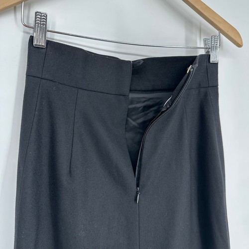 AKRIS PUNTO Wool Blend Knee Length A-line Midi Skirt Black, Orig $495 Size 2 - Picture 8 of 11