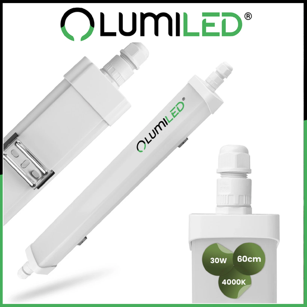 Lumiled Led Feuchtraumleuchte 30W 4000K Werkstattleuchte 60Cm Wasserdicht IP65-image