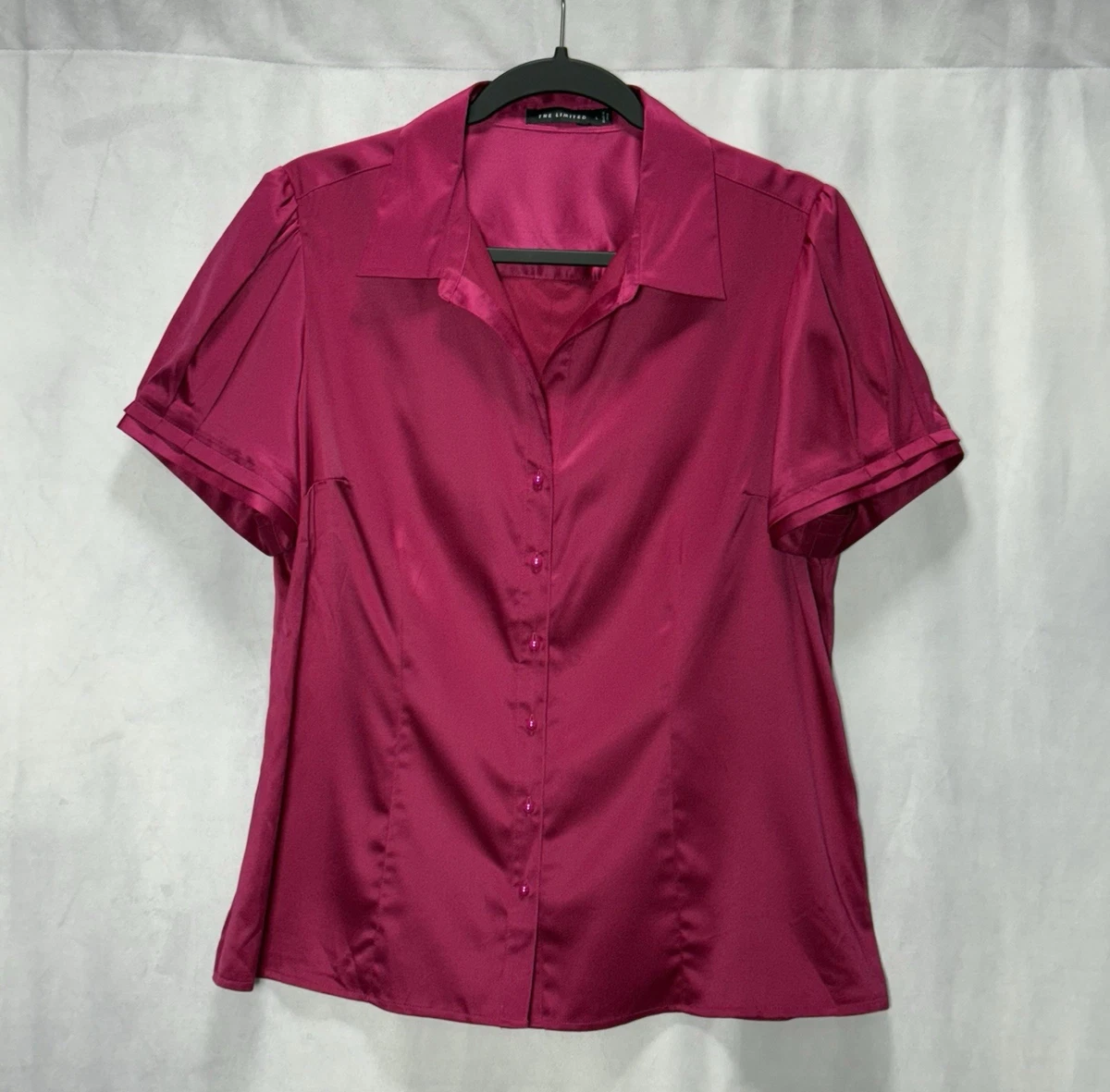 Chemisier The Limited - Soie Marron - Taille XS - Manches Courtes - NWOT