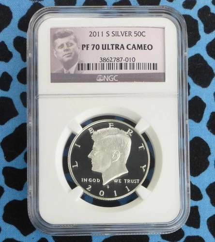 2011 S NGC PF 70 U-Cam Kennedy Silver Half Dollar, Proof 70 Ultra Cameo USA 50C