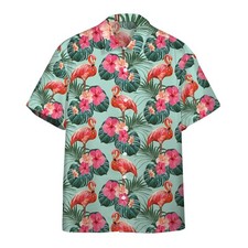 3D Flamingo Beautiful Summer Floral Custom Hawaii Shirt